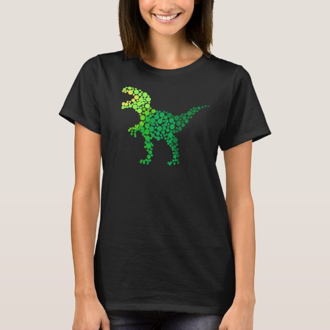 Dot Day TRexs Dinosaur Lover Polka Dot Pattern Int T-Shirt (Front)