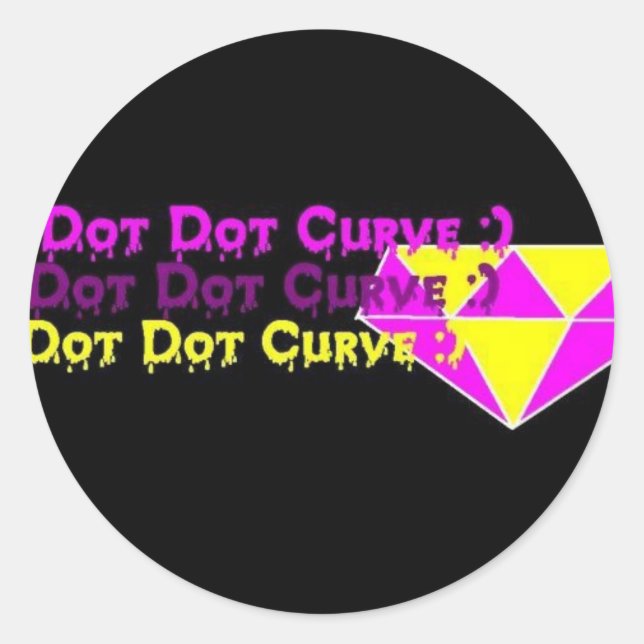 Dot Dot Curve :) Diamond Sticker (Front)