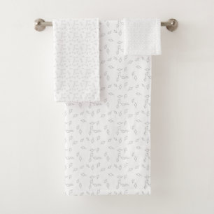 Dot, Dove Grey Bath Towel Set