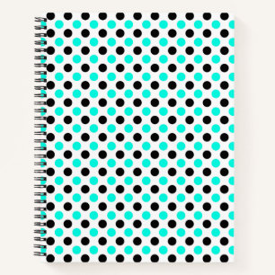 Dot Duo: Modern Pop on White Notebook