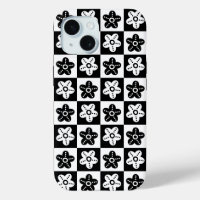 Dot Flower Black White