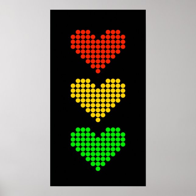 Dot Heart Stoplight Poster (Front)