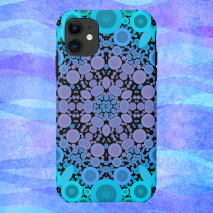 Dot Mandala Flower Blue Green and Purple Case-Mate iPhone Case