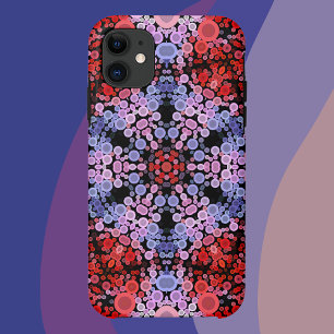 Dot Mandala Flower Blue Red and Pink Case-Mate iPhone Case