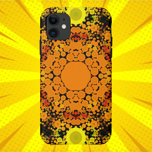 Dot Mandala Flower Orange Yellow and Green Case-Mate iPhone Case