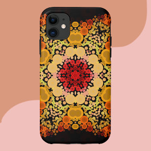 Dot Mandala Flower Orange Yellow and Red Case-Mate iPhone Case