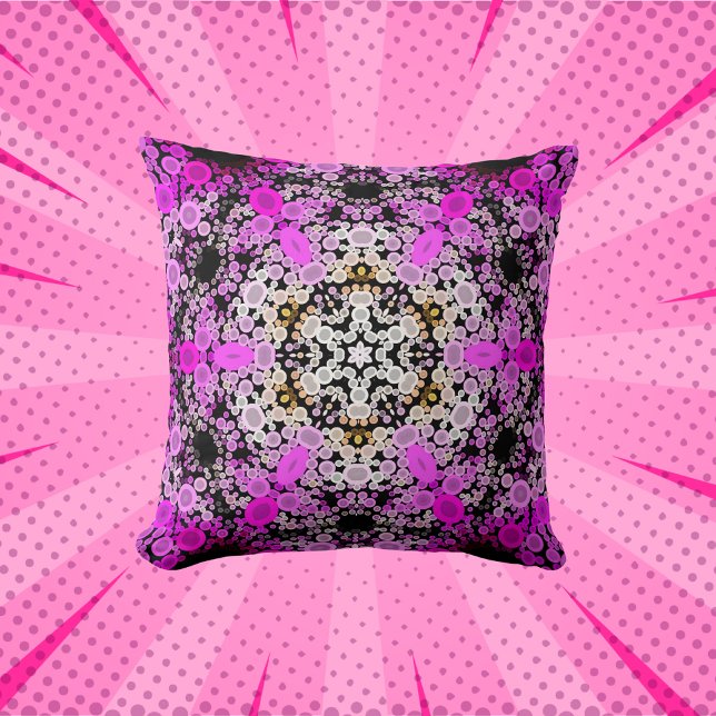 Dot Mandala Flower Pink and White Cushion (Creator Uploaded)