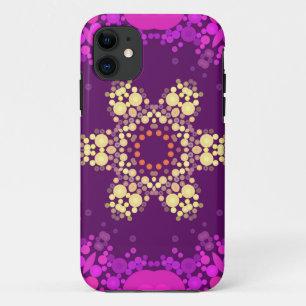 Dot Mandala Flower Pink and Yellow Case-Mate iPhone Case