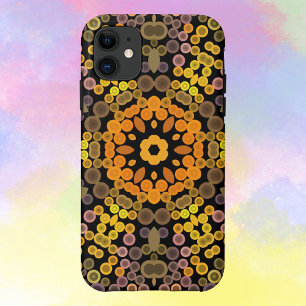 Dot Mandala Flower Yellow and Purple Case-Mate iPhone Case