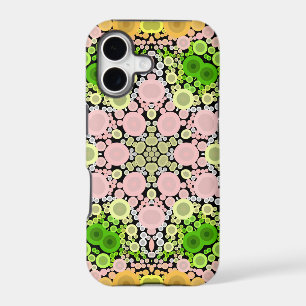 Dot Mandala Flower Yellow Green and Pink