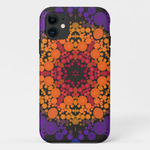Dot Mandala Flower Yellow Purple and Blue Case-Mate iPhone Case