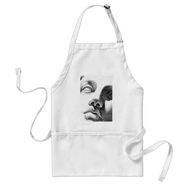 Dot Matrix Art: Classical Marble Face Standard Apron (Front)
