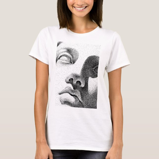 Dot Matrix Art: Classical Marble Face T-Shirt (Front)