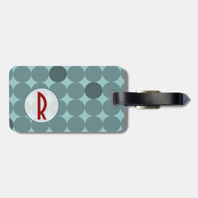 Dot Monogram Luggage Tag (Back Horizontal)