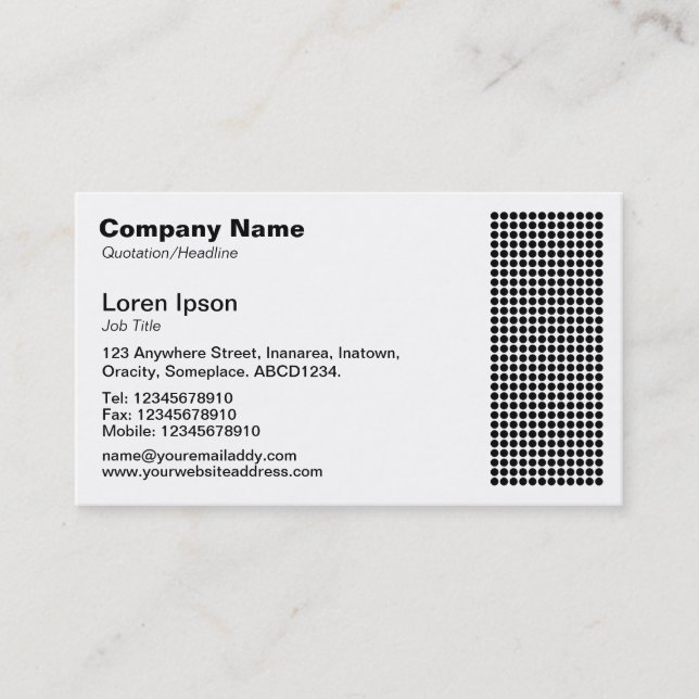 Dot Motif Business Card (Front)