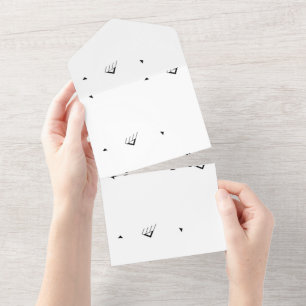 Dot, Pale Grey All In One Invitation