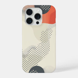Dot patterns with curving shapes iPhone 15 pro case