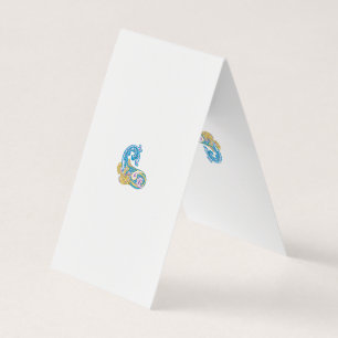 Dot, Sherpa Blue, Golden Sand Design Business Card