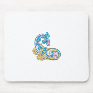 Dot, Sherpa Blue, Golden Sand Design Mouse Pad
