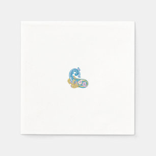 Dot, Sherpa Blue, Golden Sand Design Napkin