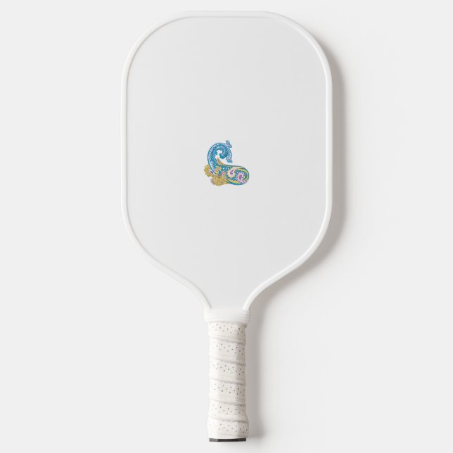 Dot, Sherpa Blue, Golden Sand Design Pickleball Paddle (Front)