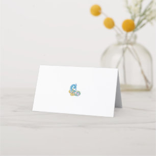 Dot, Sherpa Blue, Golden Sand Design Place Card