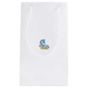 Dot, Sherpa Blue, Golden Sand Design Small Gift Bag