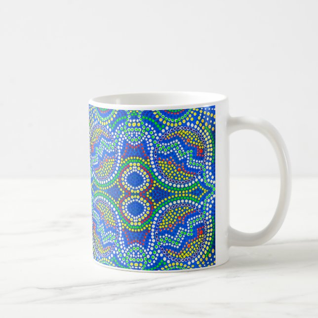 Dot SmArt Fabirc Designs by Gina Rose Coffee Mug (Right)