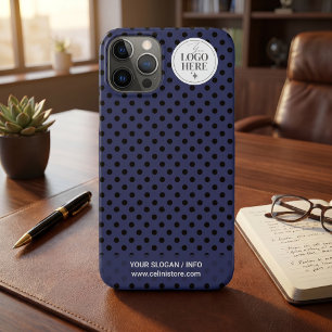 Dot-to-Dot Minimalist Navy Business Logo and Name  Case-Mate iPhone Case
