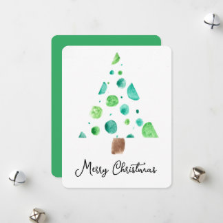 Dot Tree Christmas Flat Card