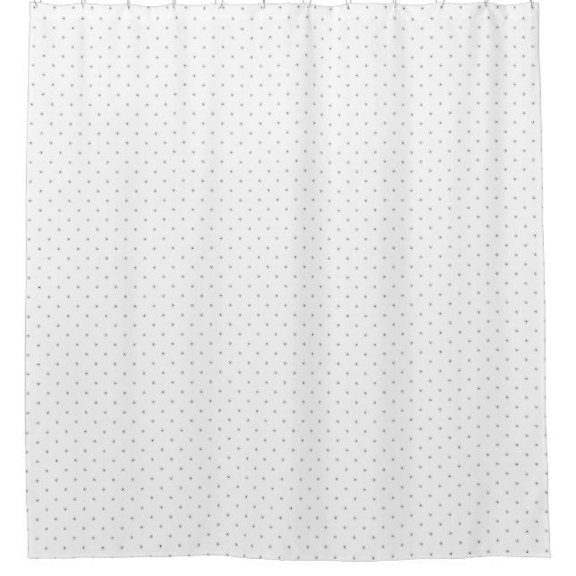 Dot, White Smoke Shower Curtain (Front)