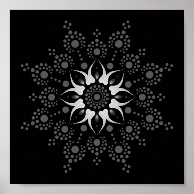 Dot Your Own Floral Mandala  Poster (Front)