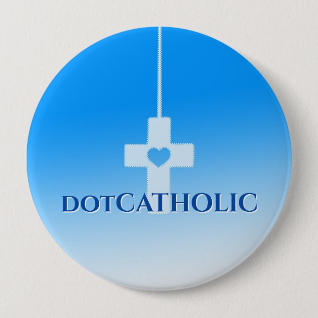dotCATHOLIC Button Blue 4-inch Style No. #350717 (Front)