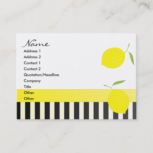 Dots an Lemons Bicycle Business Card (Front)