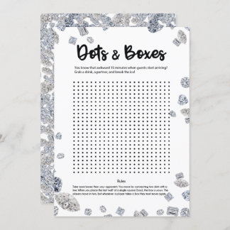 Dots and Boxes Bridal Shower Ice Breaker Game Invitation
