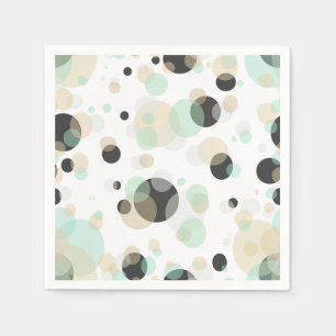 Dots and Bubbles Elegant Geometric Pattern Napkin