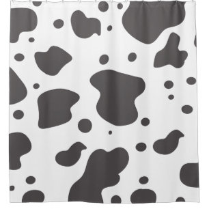 Dots and Cow Print Farm Shower Curtain