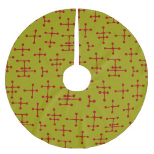 dots and Lines Brushed Polyester Tree Skirt