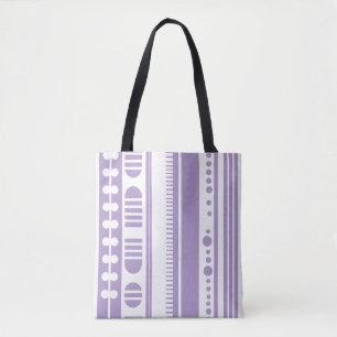 Dots and lines squares tote bag