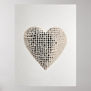 Dots And Polka Heart Design Artprint Poster