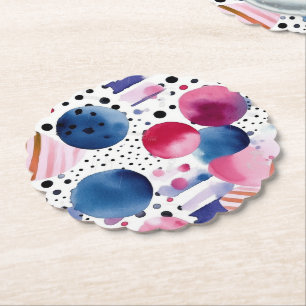 Dots and Stripes 2 Paper Coaster