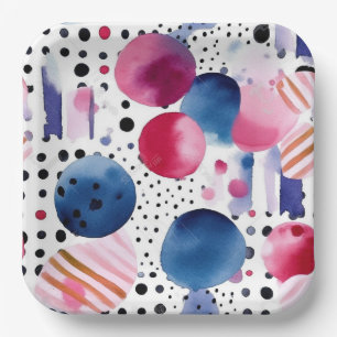 Dots and Stripes 2 Paper Plate