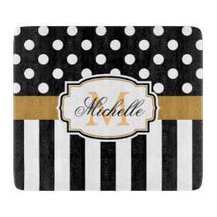 Dots and Stripes Cutting Board