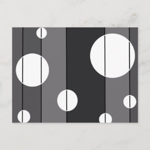 Dots and Stripes in Grey Postcard