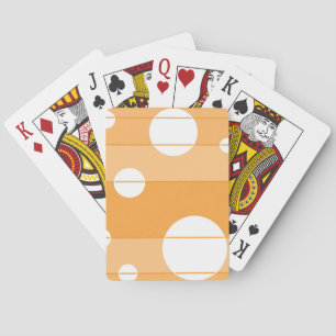 Dots and Stripes in YellowOrange Playing Cards