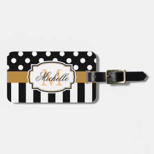 Dots and Stripes Luggage Tag