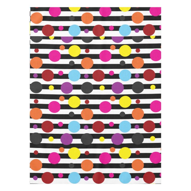 Dots And Stripes Tablecloth (Front)