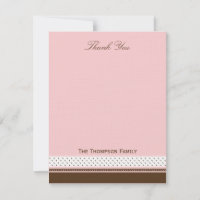 Dots and Stripes Thank You Card