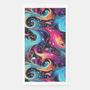 Dots and Swirls tid dye splash mash up Napkin