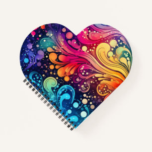 Dots and Swirls tid dye splash mash up Notebook